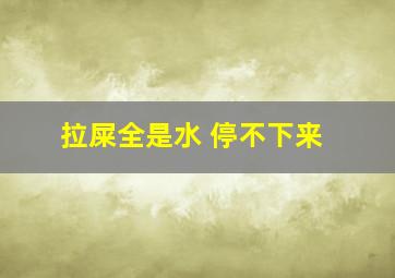 拉屎全是水 停不下来